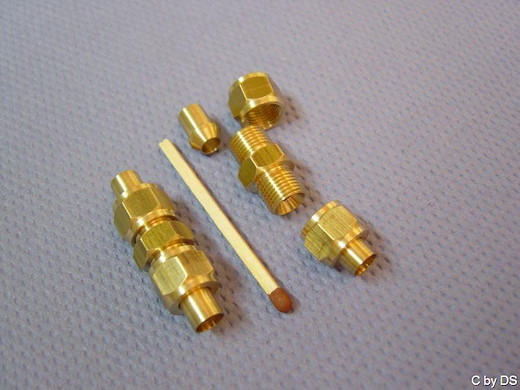 Verschraubung doppelt Rohr 5 mm