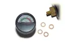 Wilesco - Manometer mit rückseitigem M6 Gewinde inkl. Adapter auf M5 Gewinde, Ø 30 mm