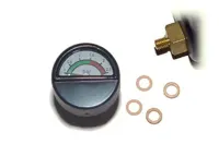 Wilesco - Manometer mit rückseitigem M6 Gewinde inkl. Adapter auf M5 Gewinde, Ø 30 mm