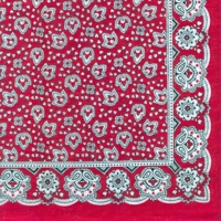 Heizertuch "Ornament rot" (78cm)