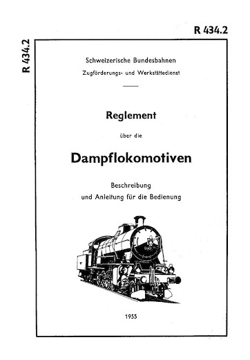 SBB Reglement über die Dampflokomotiven (Deutsch)