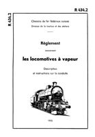 CFF Règlement "les locomotives à vapeur" (français)