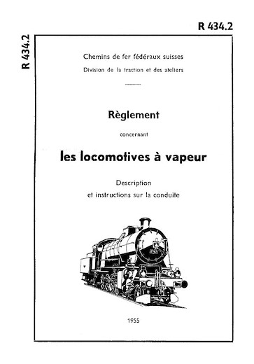 CFF Règlement "les locomotives à vapeur" (français)
